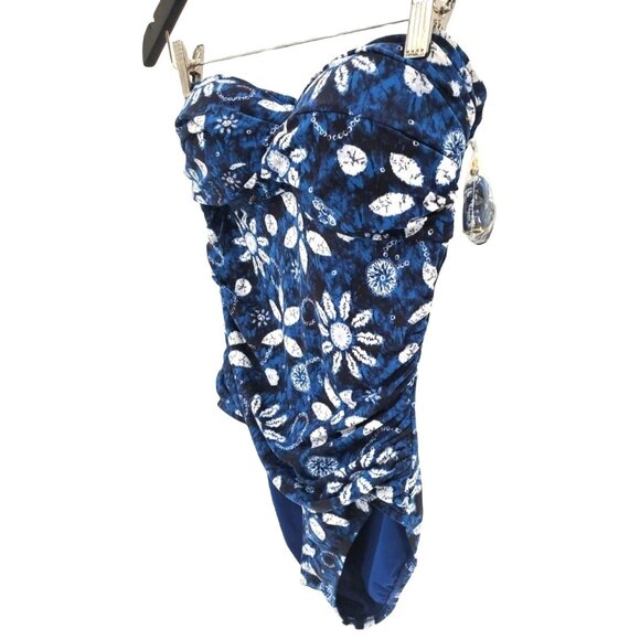 Bleu Rod Beattie Swimwear Halter Take A Dip Convertible One-piece Bathing Suit 8 - Picture 12 of 16